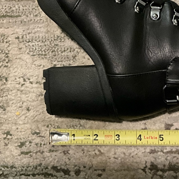 MIA Boots Size 8 Black Lace-Up 3” Heeled Combat Style Boots - Picture 8 of 8